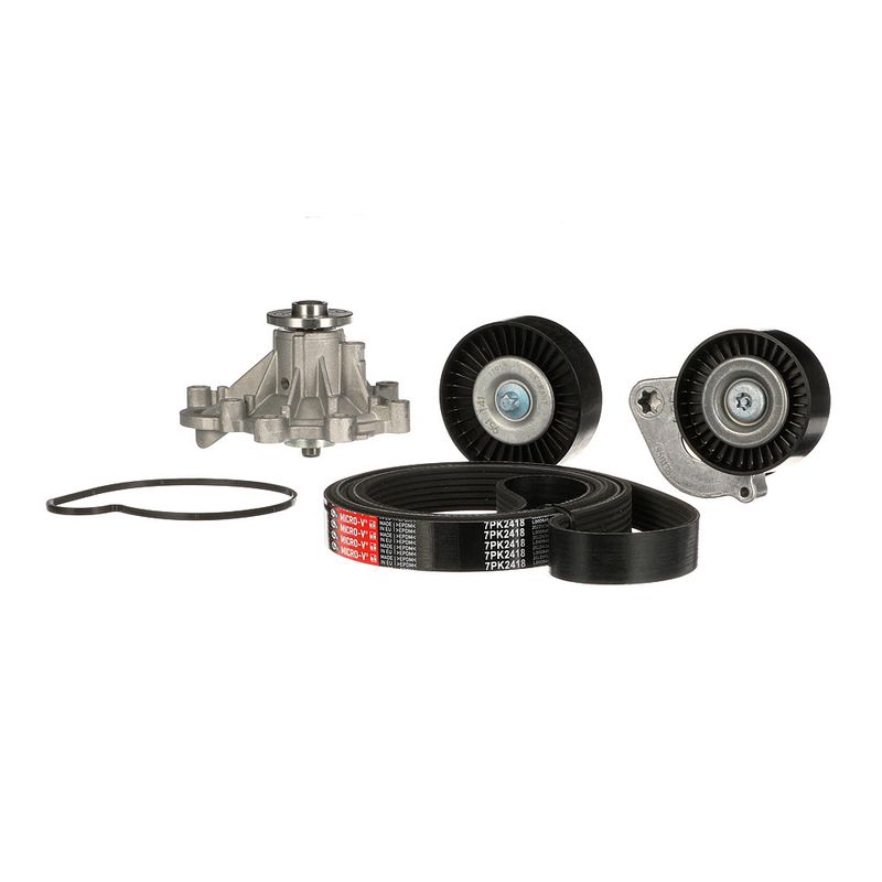 Gates KP17PK2418 Water Pump + V-ribbed Belt Kit - 4
