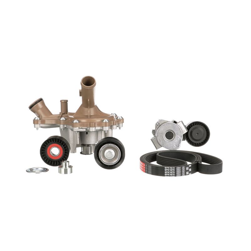 Gates KP26PK1670 Water Pump + V-ribbed Belt Kit - 2