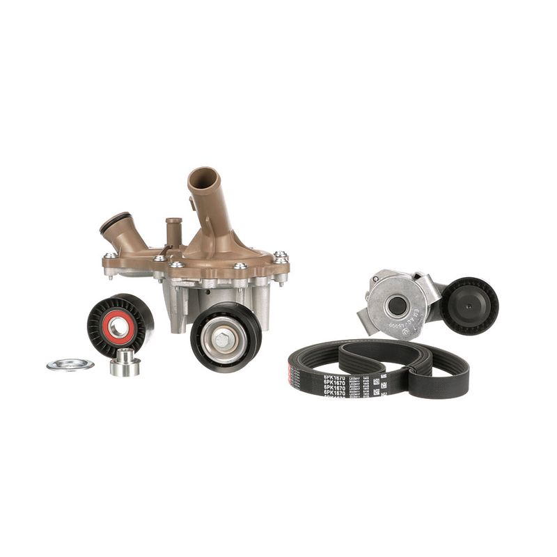 Gates KP26PK1670 Water Pump + V-ribbed Belt Kit - 3