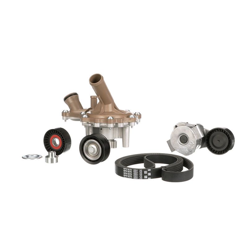 Gates KP26PK1670 Water Pump + V-ribbed Belt Kit - 4
