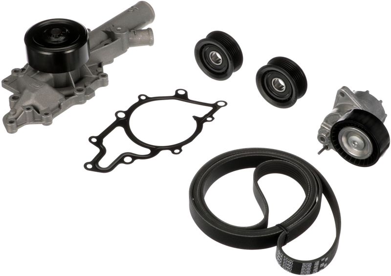 Gates KP26PK2260-1 Water Pump + V-ribbed Belt Kit - 1