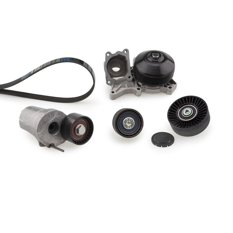 Gates KP36DPK1698 Water Pump + V-ribbed Belt Kit - 1