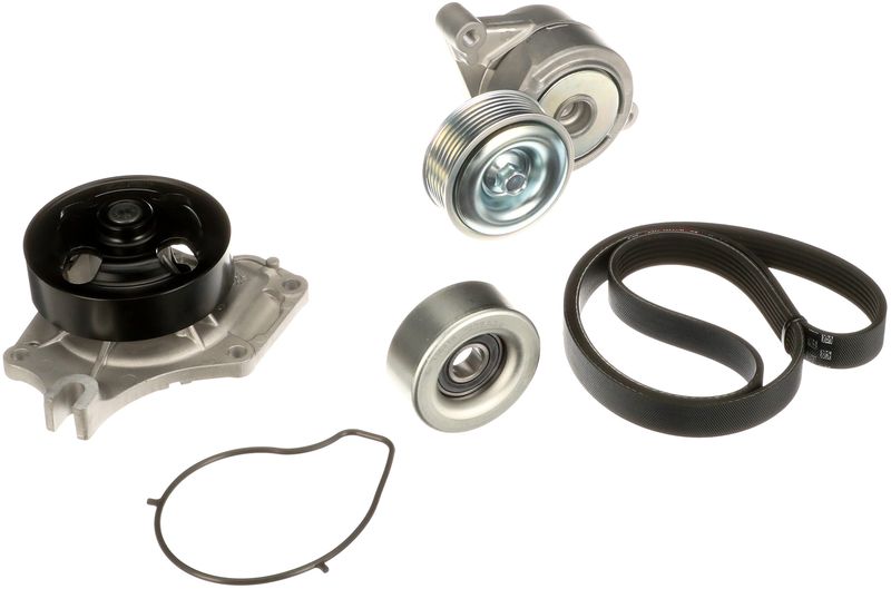 Gates KP36PK2013 Water Pump + V-ribbed Belt Kit - 1