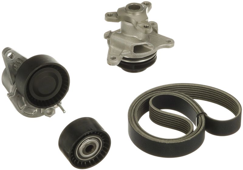 Gates KP37PK1685XS Water Pump + V-ribbed Belt Kit - 1