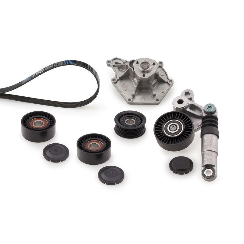 Gates KP66PK2500 Water Pump + V-ribbed Belt Kit - 1