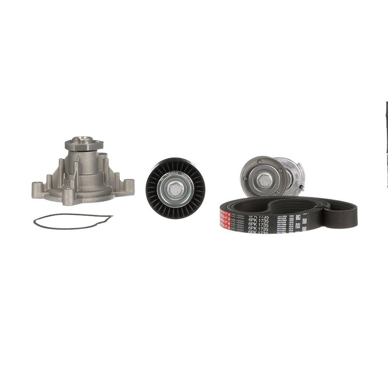 Gates KP76PK1735 Water Pump + V-ribbed Belt Kit - 2