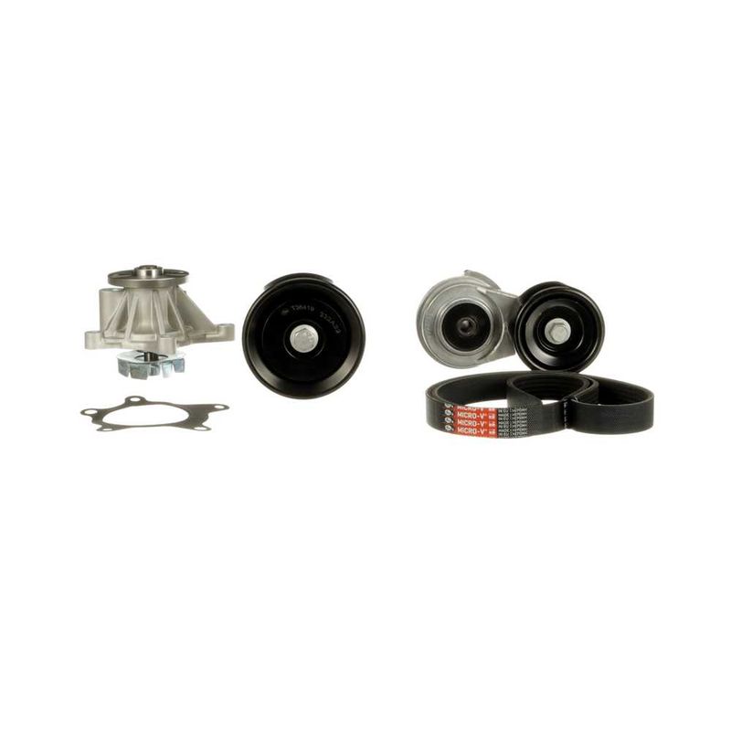Gates KP96PK2138 Water Pump + V-ribbed Belt Kit - 2