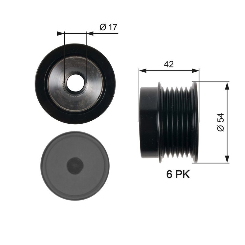 Gates OAP7035 Alternator Freewheel Clutch - 1