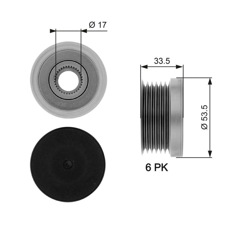 Gates OAP7111 Alternator Freewheel Clutch - 1