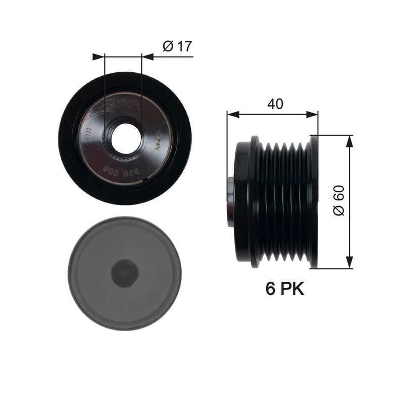 Gates OAP7154 Alternator Freewheel Clutch - 1