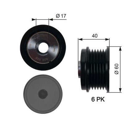 Gates OAP7154 Alternator Freewheel Clutch - 1