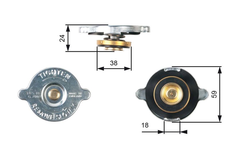 Gates RC111 Cap, radiator - 1