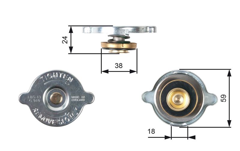 Gates RC115 Cap, radiator - 1
