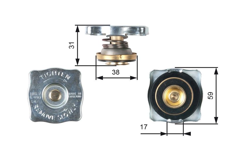Gates RC130 Cap, radiator - 1