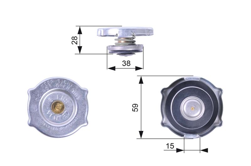 Gates RC135 Cap, radiator - 1