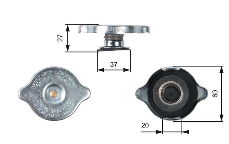 Gates RC217 Cap, coolant tank - 1