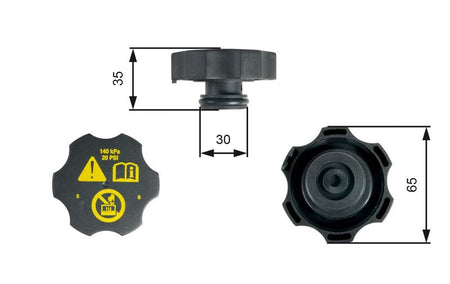 Gates RC249 Cap, coolant tank - 1