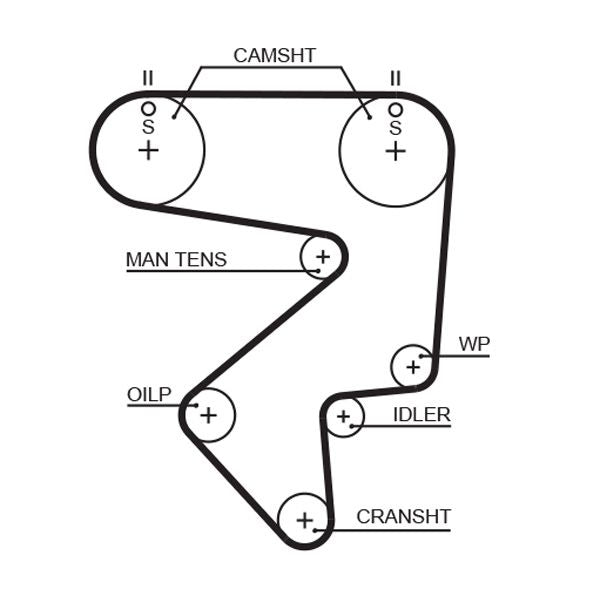 Gates T125RB Timing Belt - 1