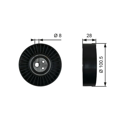 Gates T36003 Tensioner Pulley, V-ribbed belt - 1