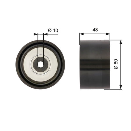 Gates T36259 Deflection/Guide Pulley, V-ribbed belt - 1