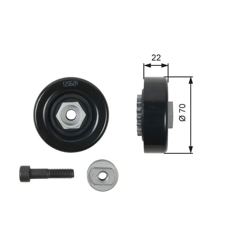 Gates T36408 Tensioner Pulley, V-ribbed belt - 1