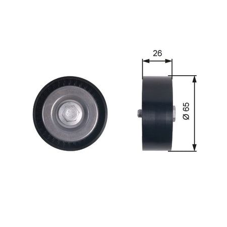 Gates T36414 Deflection/Guide Pulley, V-ribbed belt - 1