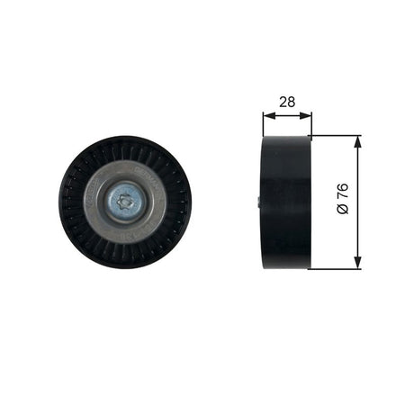 Gates T36423 Deflection/Guide Pulley, V-ribbed belt - 1