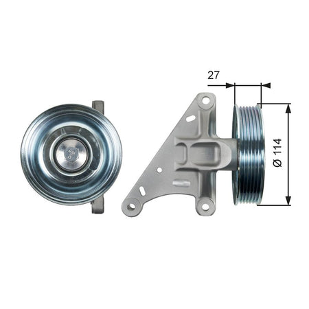 Gates T36429 Deflection/Guide Pulley, V-ribbed belt - 1