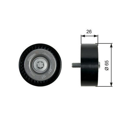 Gates T36437 Deflection/Guide Pulley, V-ribbed belt - 1