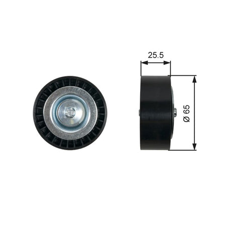 Gates T36454 Deflection/Guide Pulley, V-ribbed belt - 1