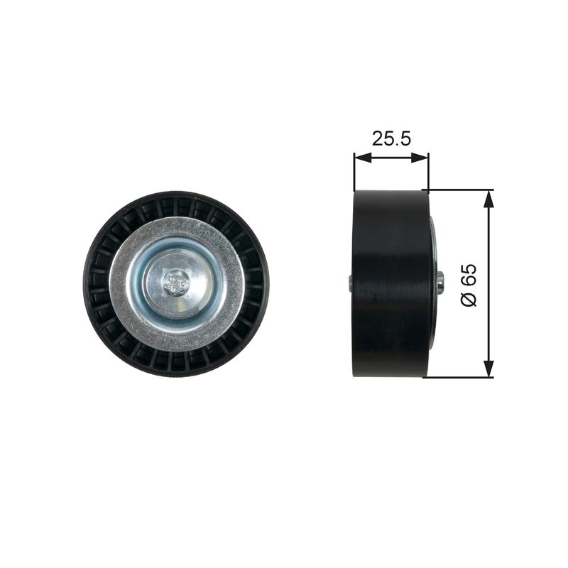 Gates T36454 Deflection/Guide Pulley, V-ribbed belt - 1