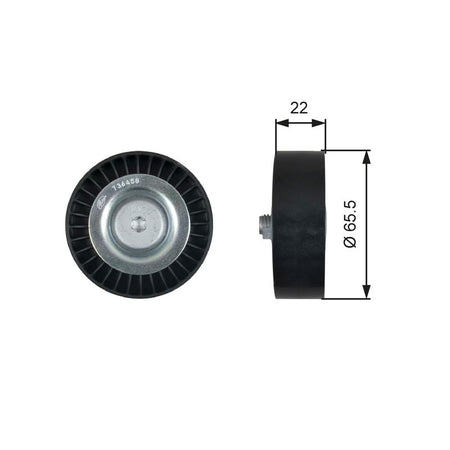 Gates T36458 Deflection/Guide Pulley, V-ribbed belt - 1