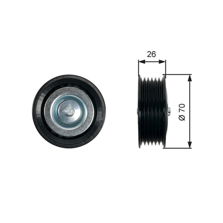 Gates T36469 Deflection/Guide Pulley, V-ribbed belt - 1