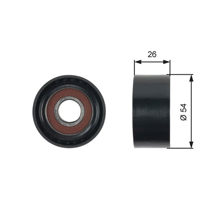 Gates T36481 Deflection/Guide Pulley, V-ribbed belt - 1