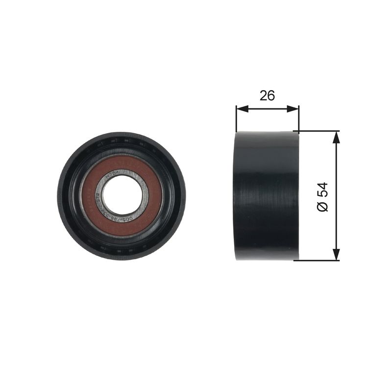 Gates T36481 Deflection/Guide Pulley, V-ribbed belt - 1
