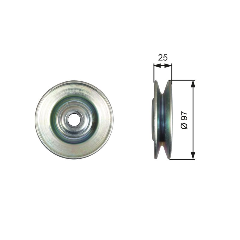 Gates T36615 Deflection Pulley/Guide Pulley, V-belt - 1