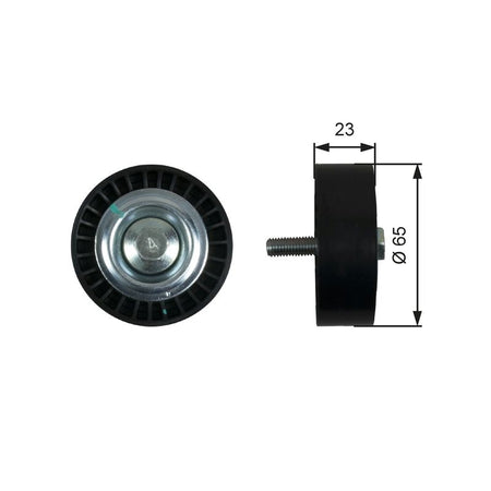Gates T36622 Deflection/Guide Pulley, V-ribbed belt - 1