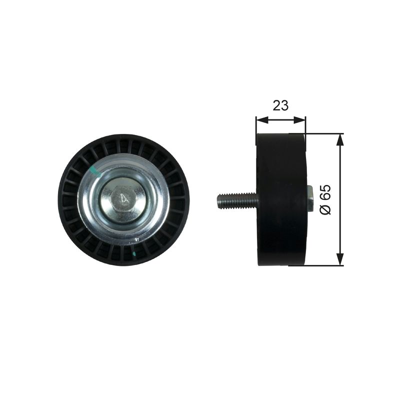 Gates T36622 Deflection/Guide Pulley, V-ribbed belt - 1
