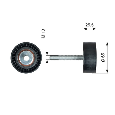 Gates T36772 Deflection/Guide Pulley, V-ribbed belt - 1
