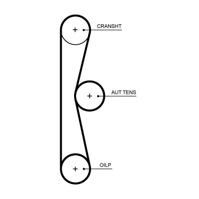 Gates T373HOB Timing Belt - 1