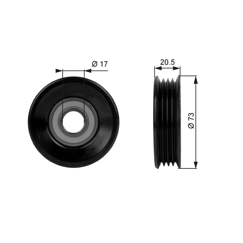 Gates T38030 Tensioner Pulley, V-ribbed belt - 1