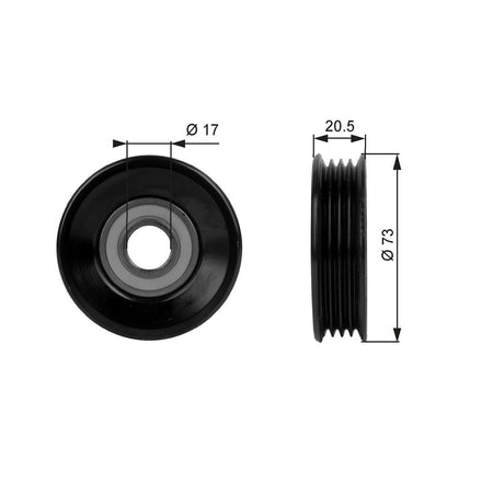 Gates T38030 Tensioner Pulley, V-ribbed belt - 1