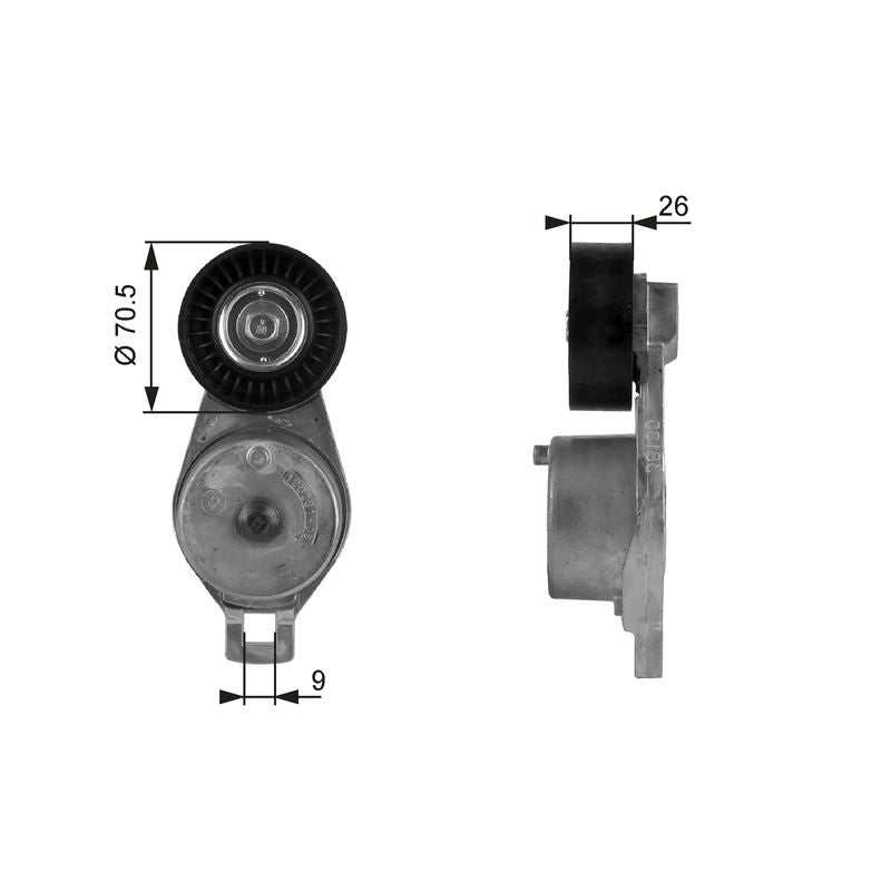 Gates T38185 Belt Tensioner, V-ribbed belt - 1
