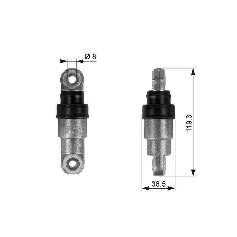 Gates T38218 Vibration Damper, V-ribbed belt - 1