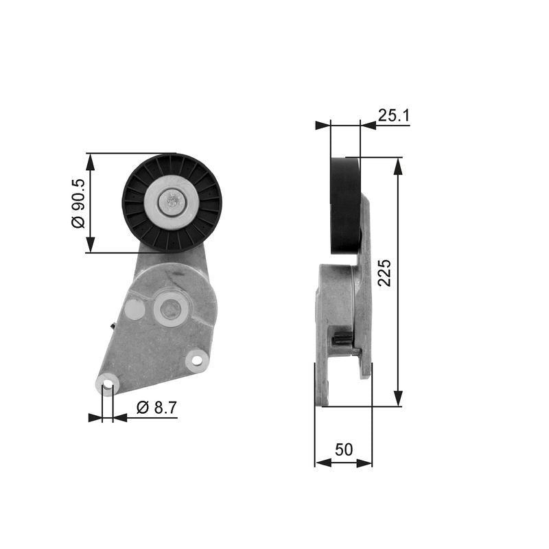 Gates T38234 Belt Tensioner, V-ribbed belt - 1
