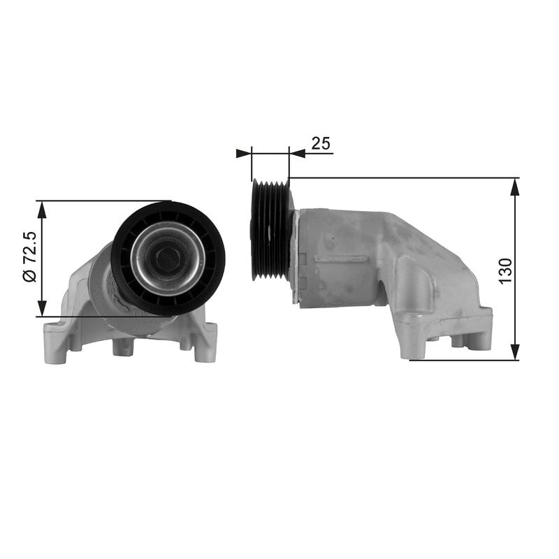 Gates T38272 Belt Tensioner, V-ribbed belt - 1