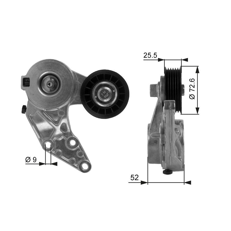 Gates T38377 Belt Tensioner, V-ribbed belt - 1