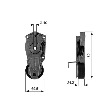 Gates T38405 Belt Tensioner, V-ribbed belt - 1