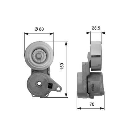 Gates T38413 Belt Tensioner, V-ribbed belt - 1