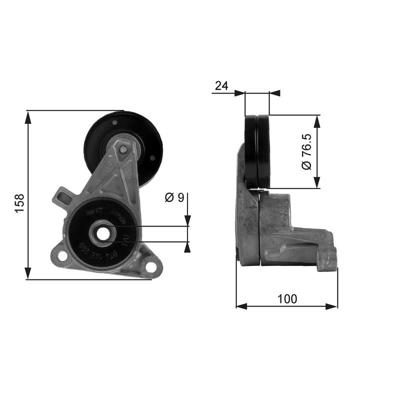 Gates T38437 Belt Tensioner, V-ribbed belt - 1